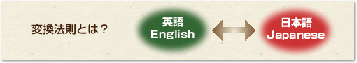 変換法則とは？　英語（English）⇔日本語（Japanese）